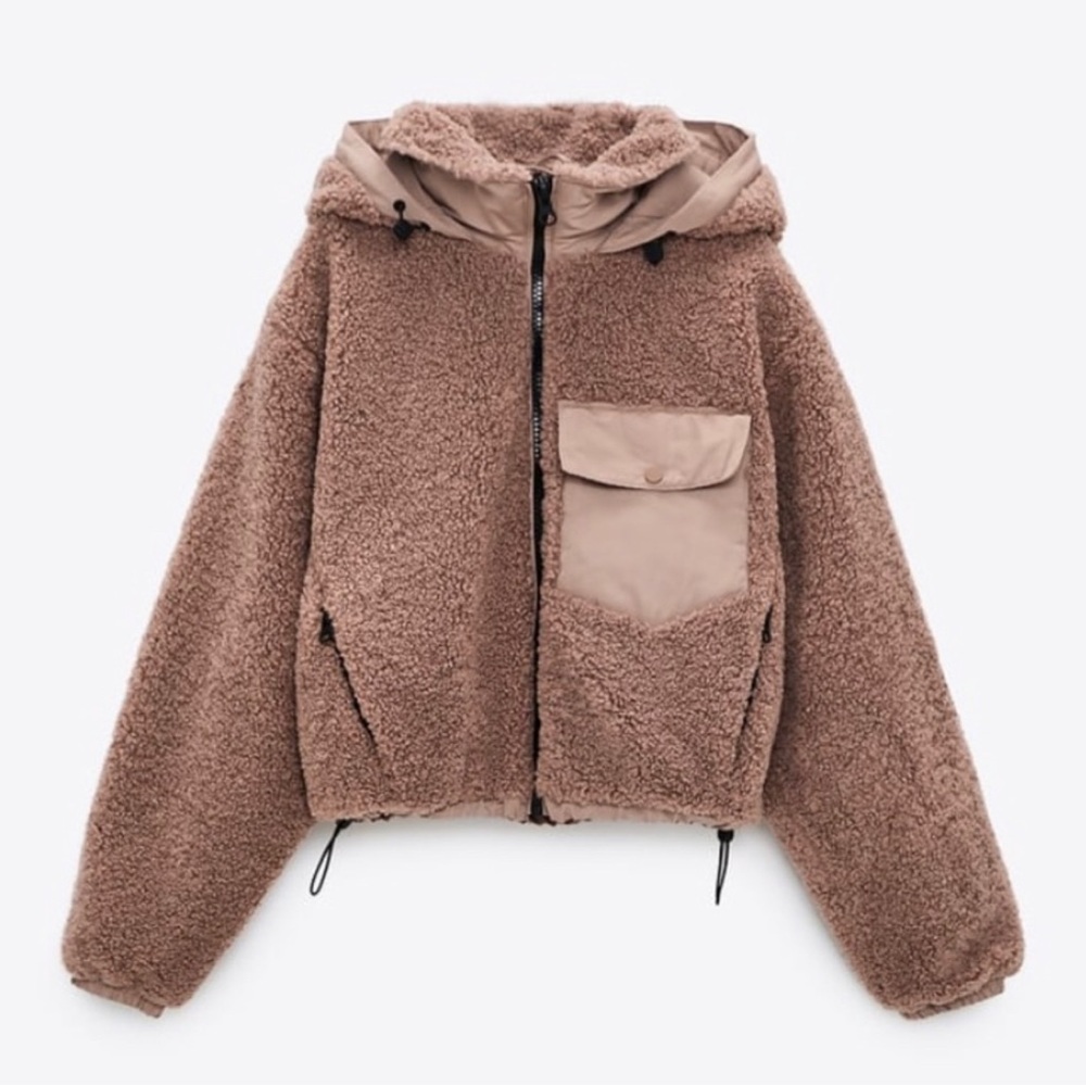 Zara Fleece Pink Jacket